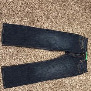 Elegant Dark Indigo Wide Leg Jeans